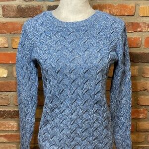 Lands' End Women's Sweater in Heathered Blue